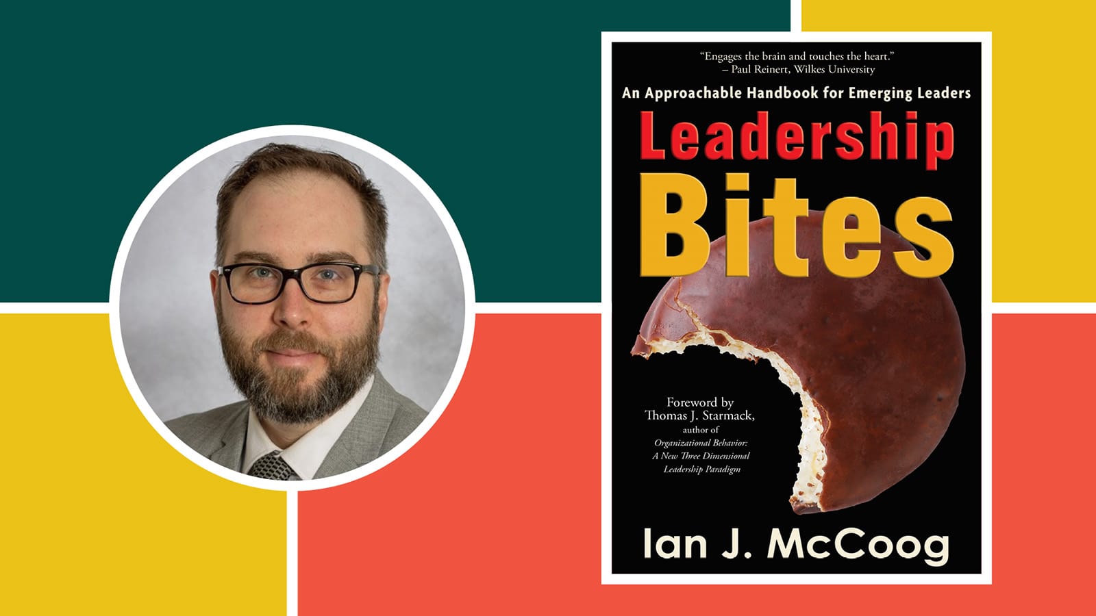 Photograph of Ian McCoog's book "Leadership Bites: An Approachable Handbook for Emerging Leaders"